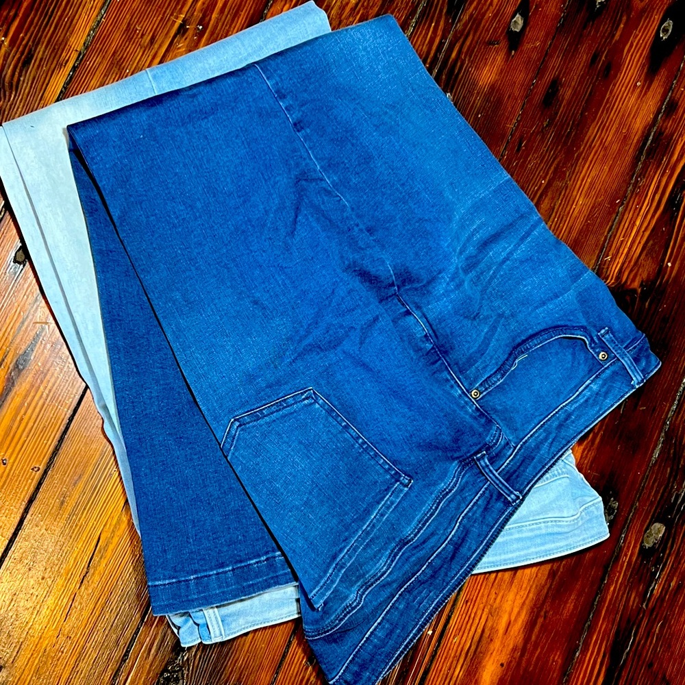 NYDJ, two pair excellent used condition.Size 18W wide leg.Dark blue & light blue